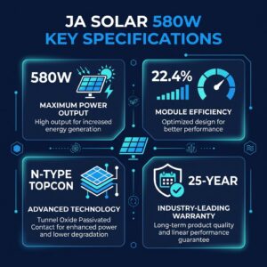 JA Solar DeepBlue 580W N-Type solar panel price in Pakistan