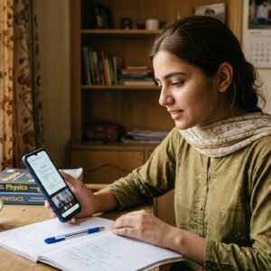 Tecno Pop 8 used by Pakistani student for online class and PDF