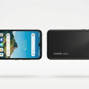 Tecno Pop 7 price in Pakistan black front and back view