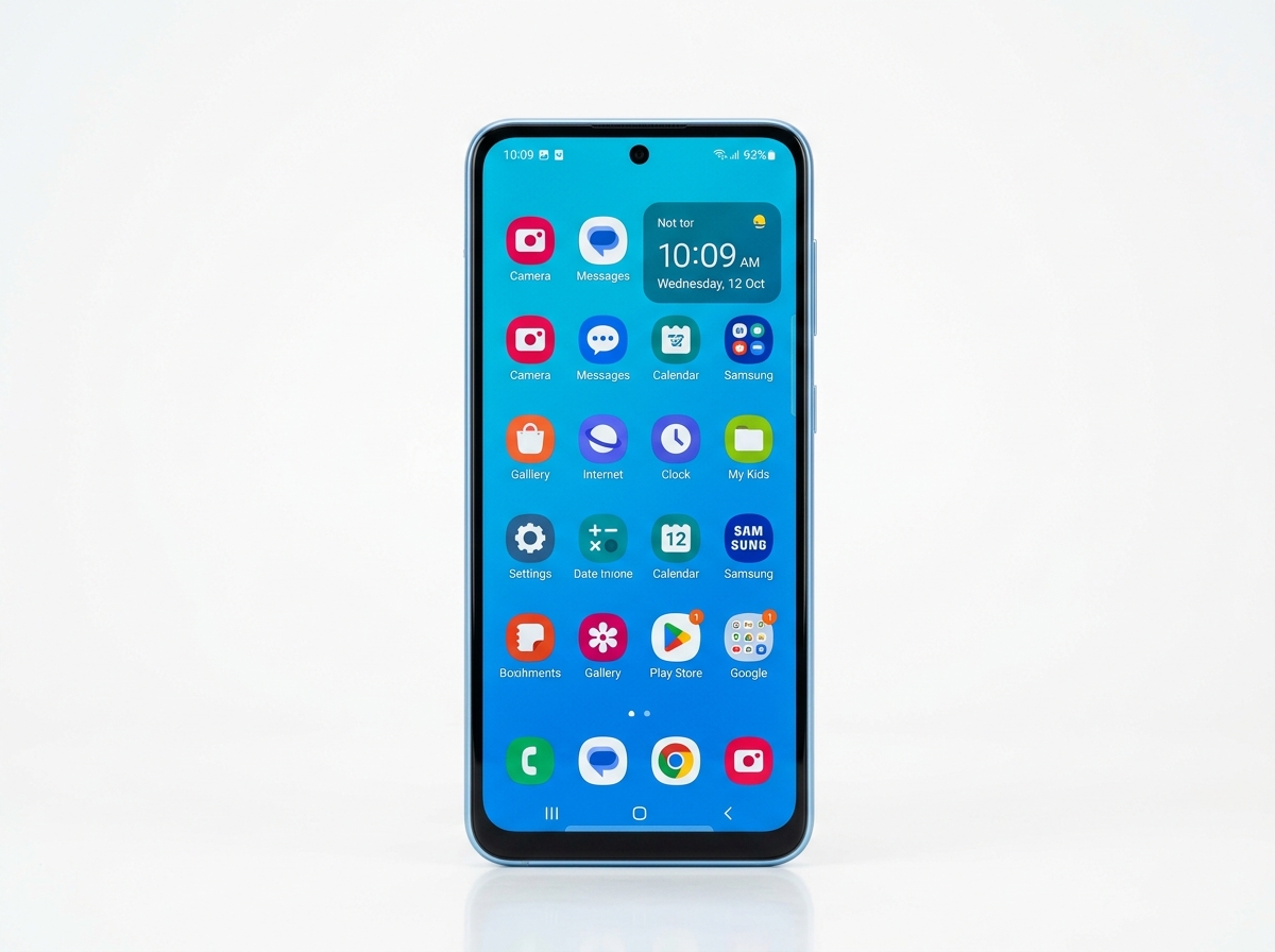Samsung_Galaxy_A17_front_view_202607071138 Samsung Galaxy A17 price in Pakistan – Light Blue front view