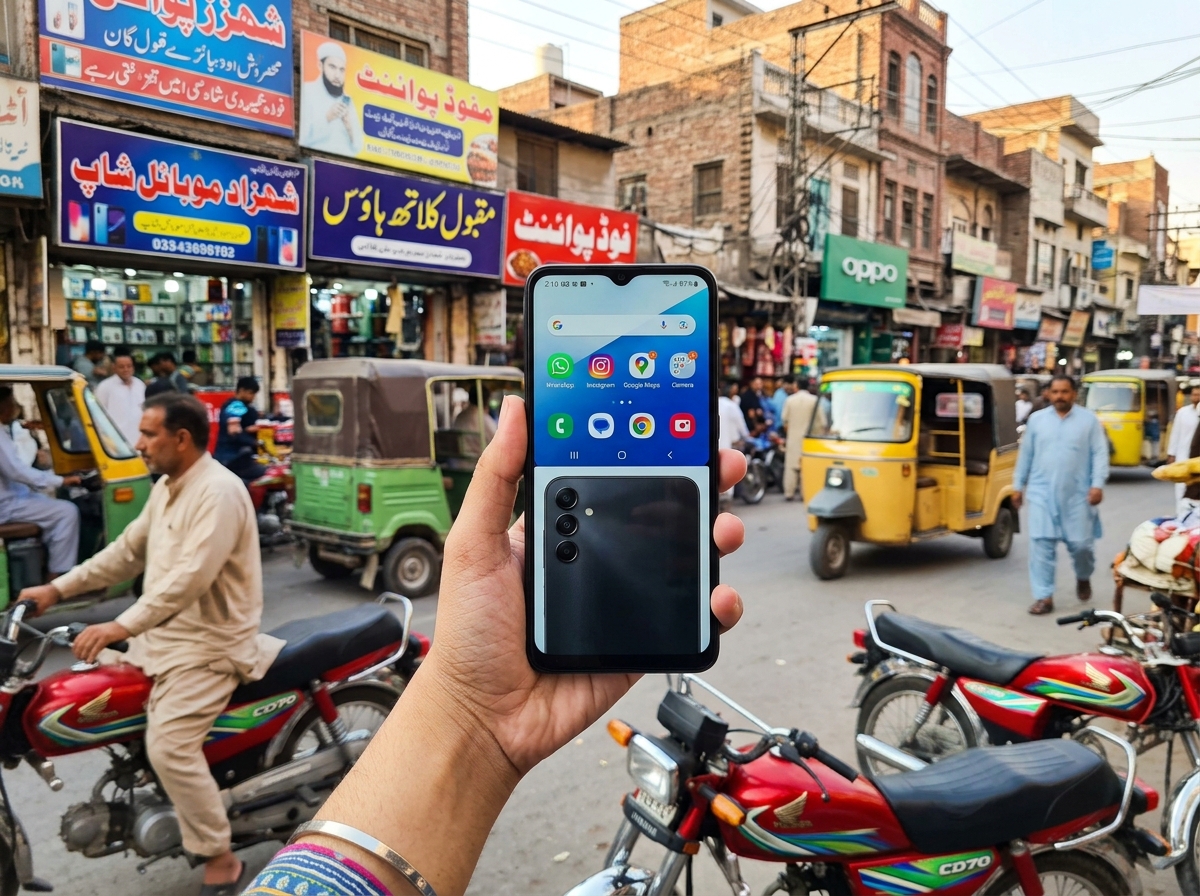 Samsung_Galaxy_A17_held_hand_202607071143 Samsung Galaxy A17 price in Pakistan – held in hand outdoor