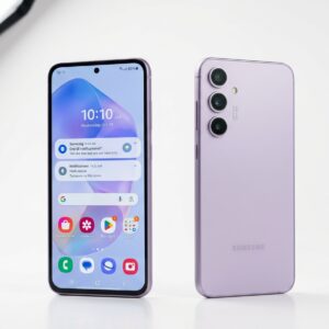 Samsung Galaxy A37 price in Pakistan – Awesome Lavender front and back view