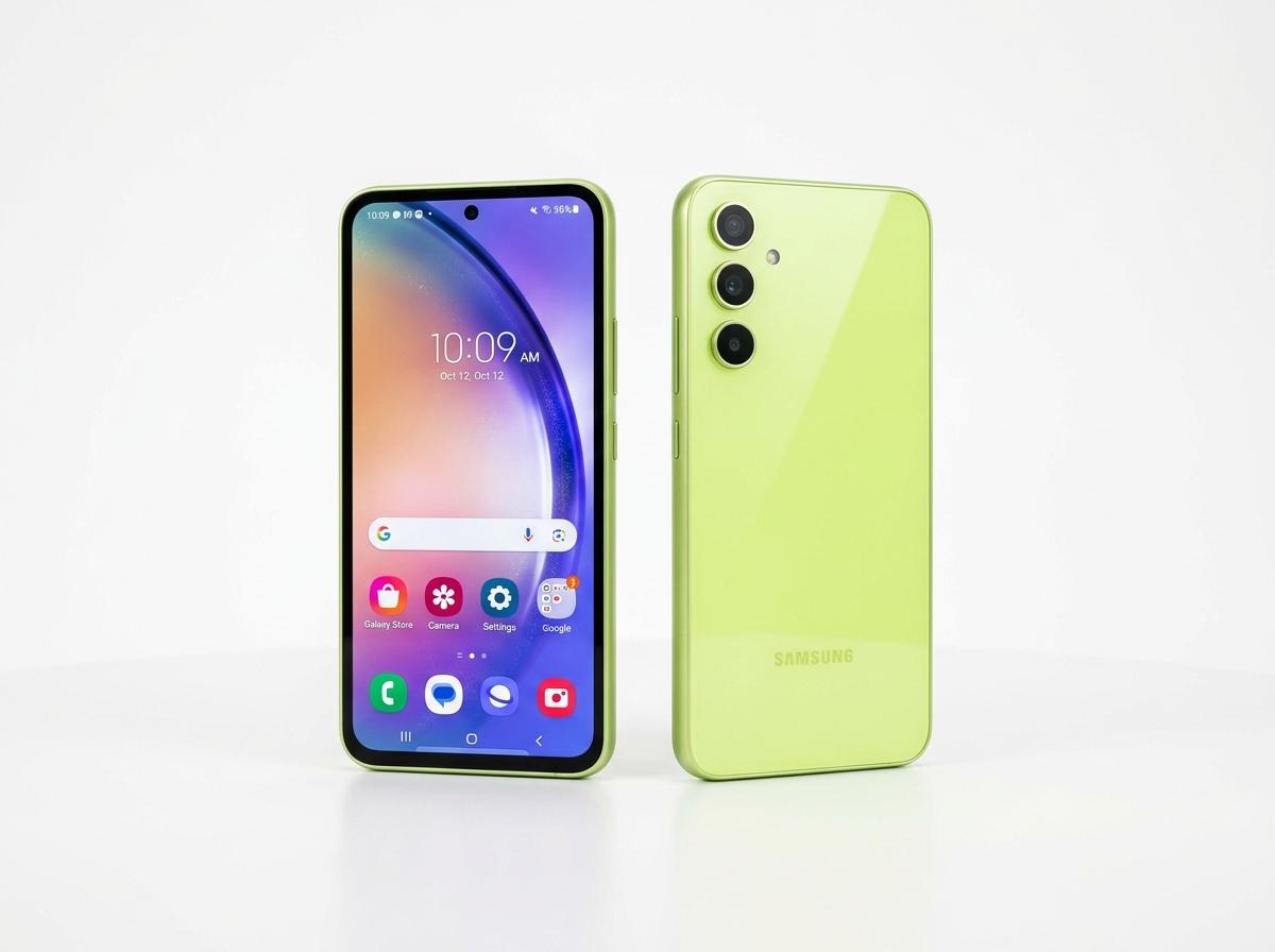 Samsung_Galaxy_A54_lime_color_202607051055 Samsung Galaxy A54 6GB 128GB Lime color front and back view