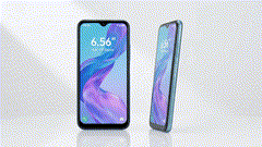 itel A50C 4G smartphone front and side view with 6.56-inch HD display, water drop notch design